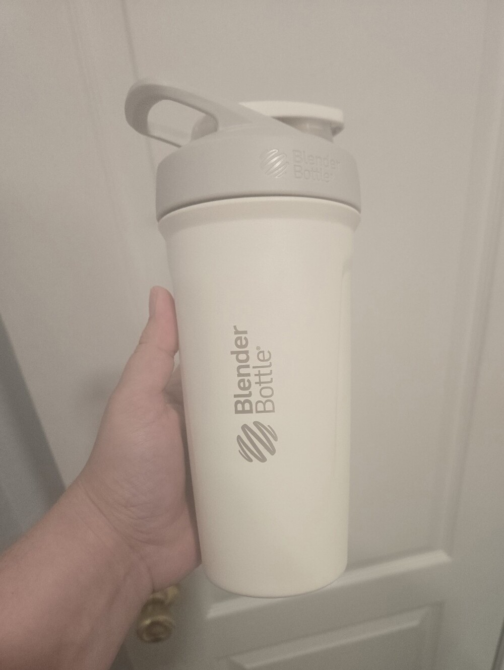 Stainless Steel Blender Bottle-White
